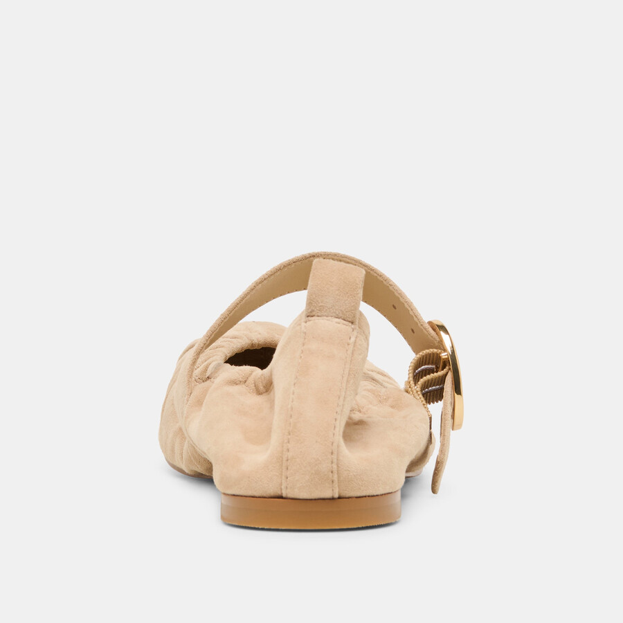 caely ballerinas aus kamel-wildleder