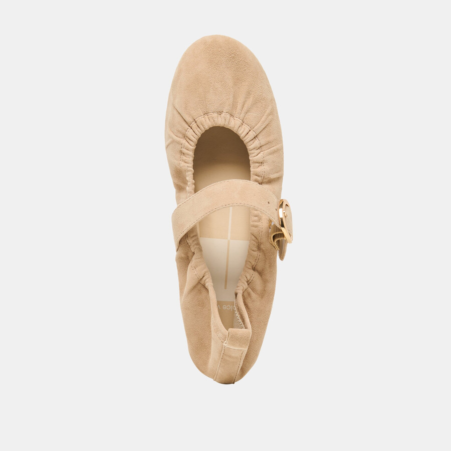 caely ballerinas aus kamel-wildleder
