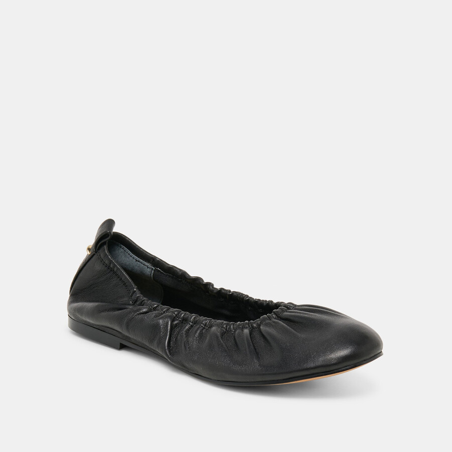 conrad ballerinas aus schwarzem leder