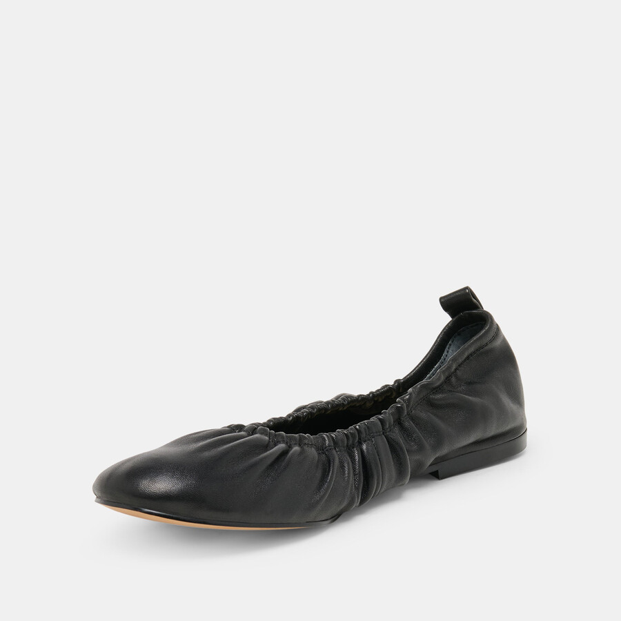 conrad ballerinas aus schwarzem leder