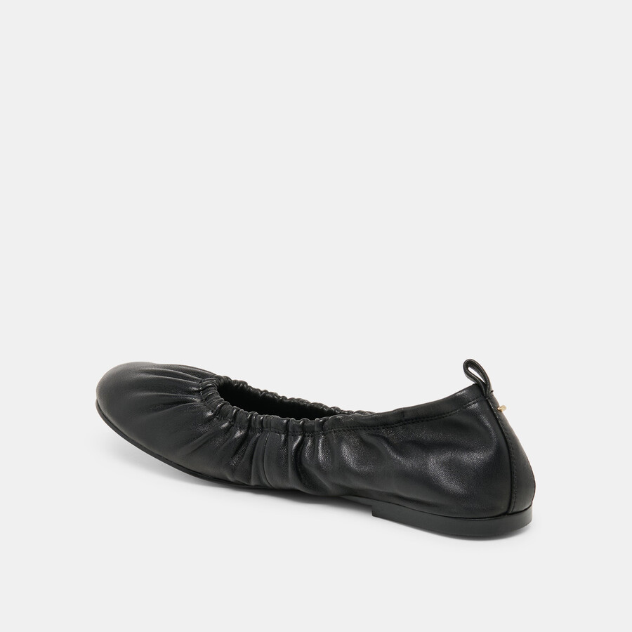 conrad ballerinas aus schwarzem leder
