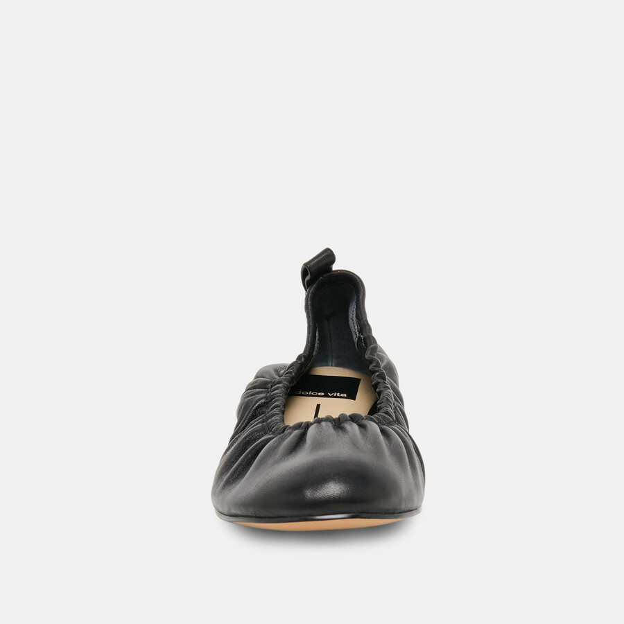 conrad ballerinas aus schwarzem leder