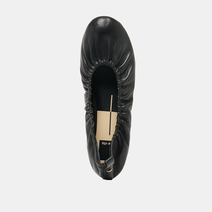 conrad ballerinas aus schwarzem leder