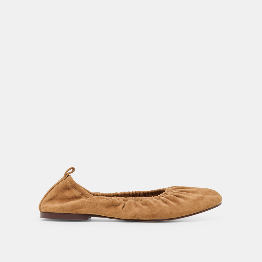 conrad ballerinas aus hellbraunem wildleder