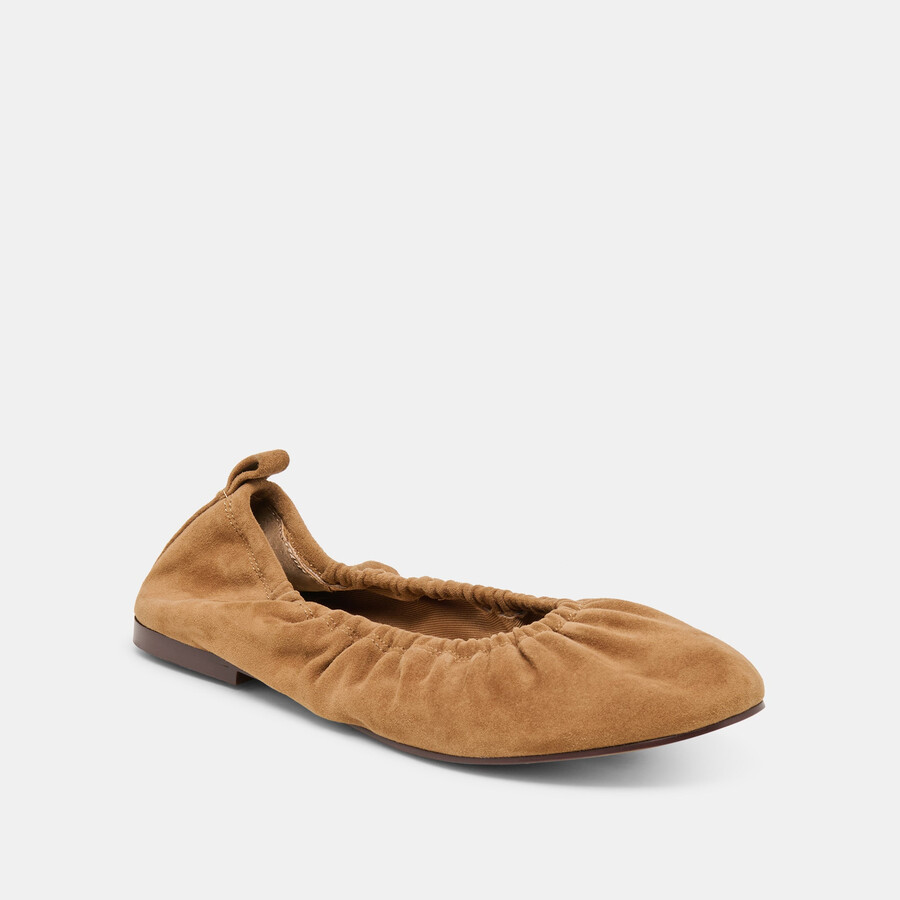 conrad ballerinas aus hellbraunem wildleder