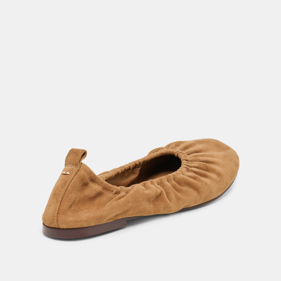 conrad ballerinas aus hellbraunem wildleder