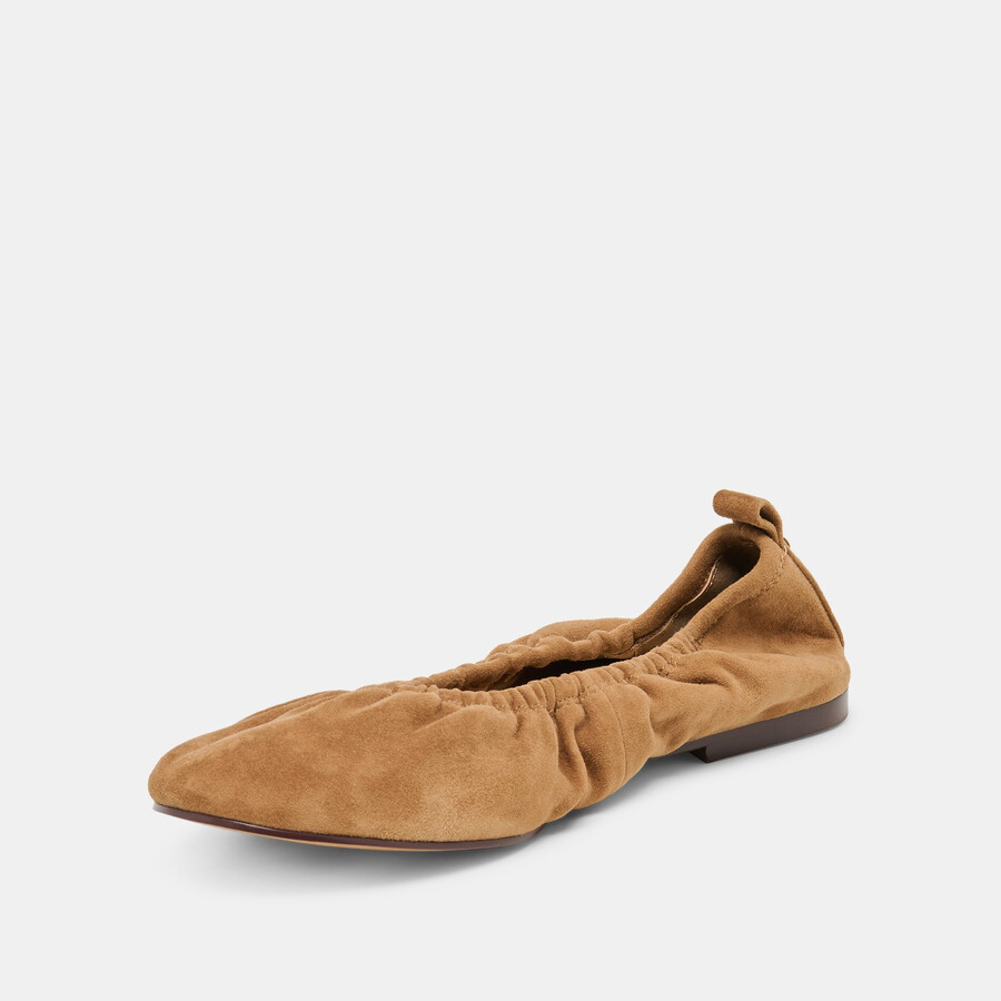 conrad ballerinas aus hellbraunem wildleder