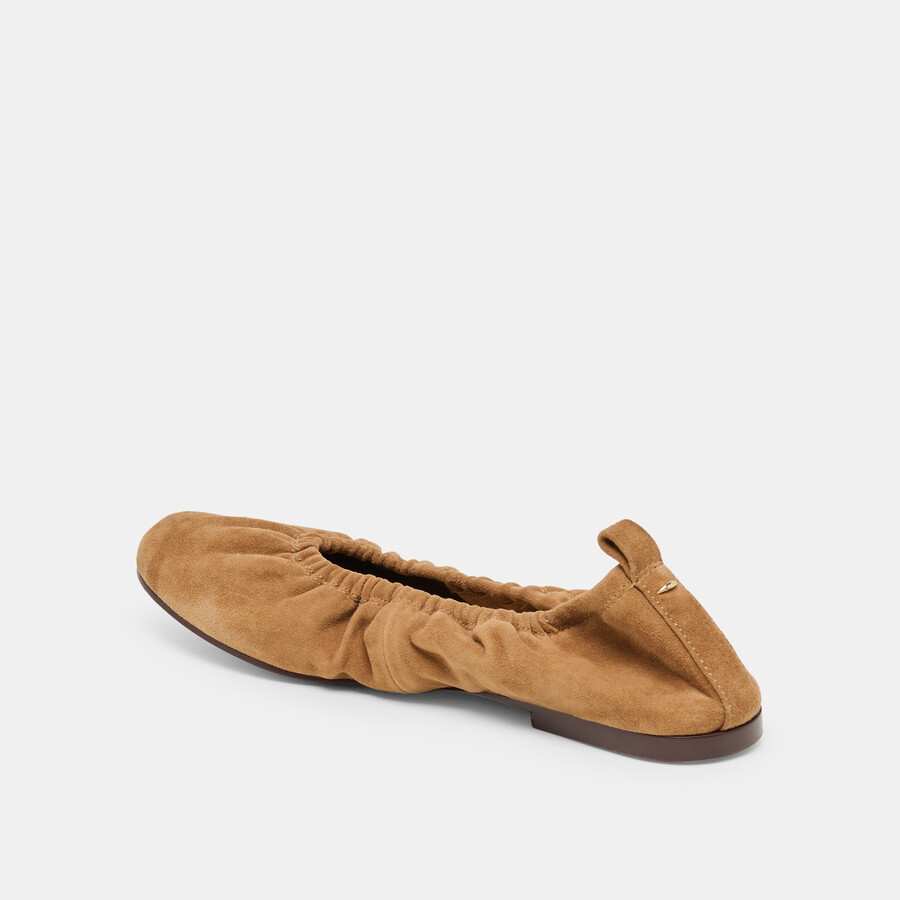 conrad ballerinas aus hellbraunem wildleder
