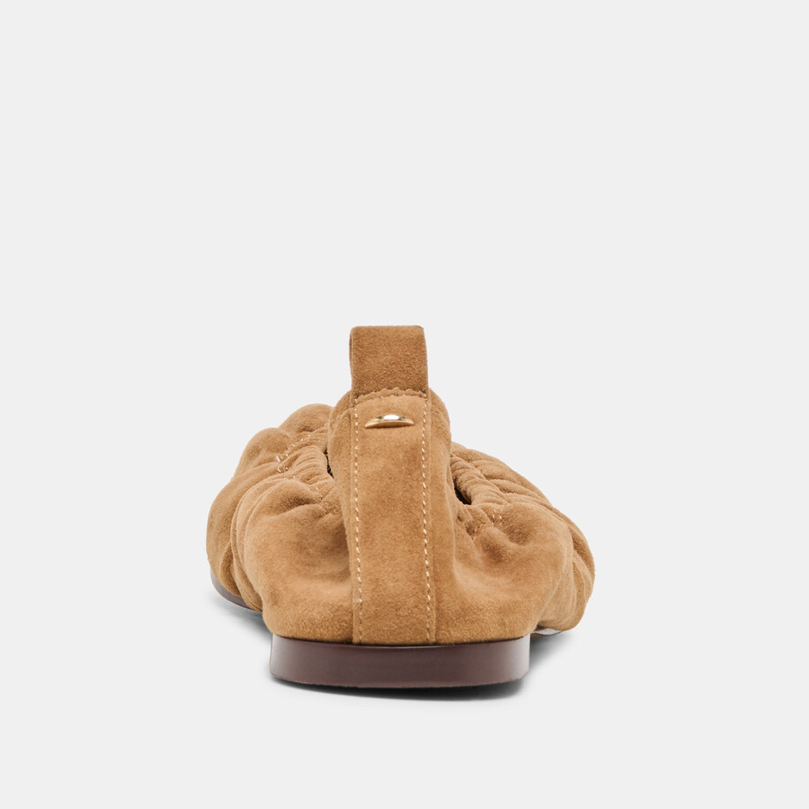 conrad ballerinas aus hellbraunem wildleder