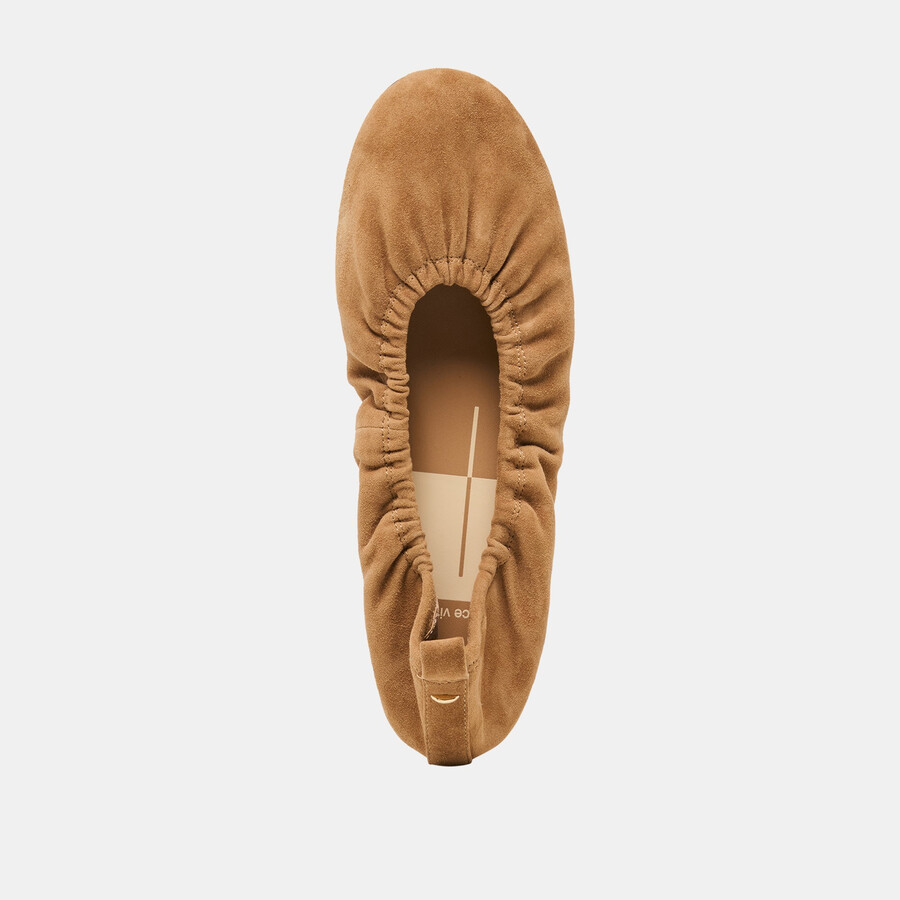 conrad ballerinas aus hellbraunem wildleder