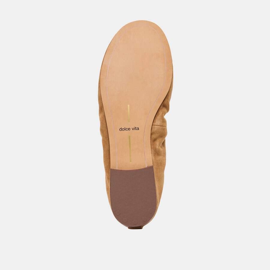 conrad ballerinas aus hellbraunem wildleder