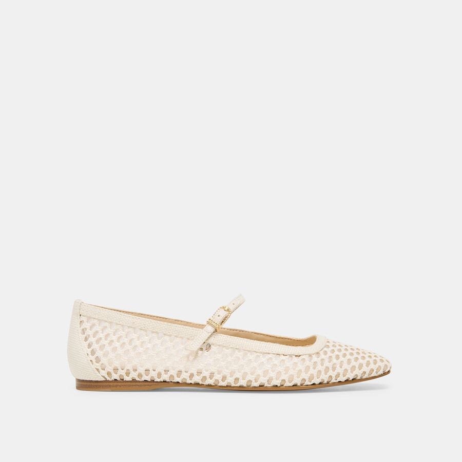reyes ballerinas weiß gewebtes raffia