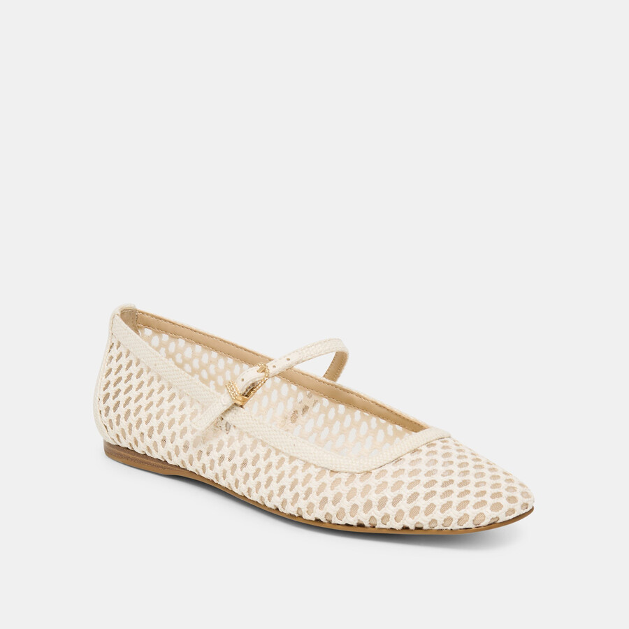 reyes ballerinas weiß gewebtes raffia