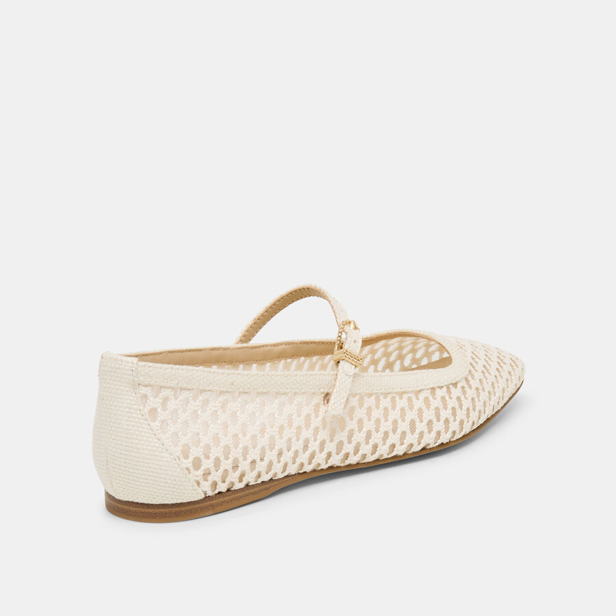 reyes ballerinas weiß gewebtes raffia