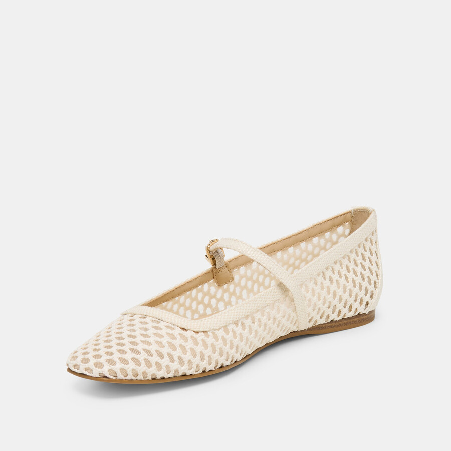 reyes ballerinas weiß gewebtes raffia