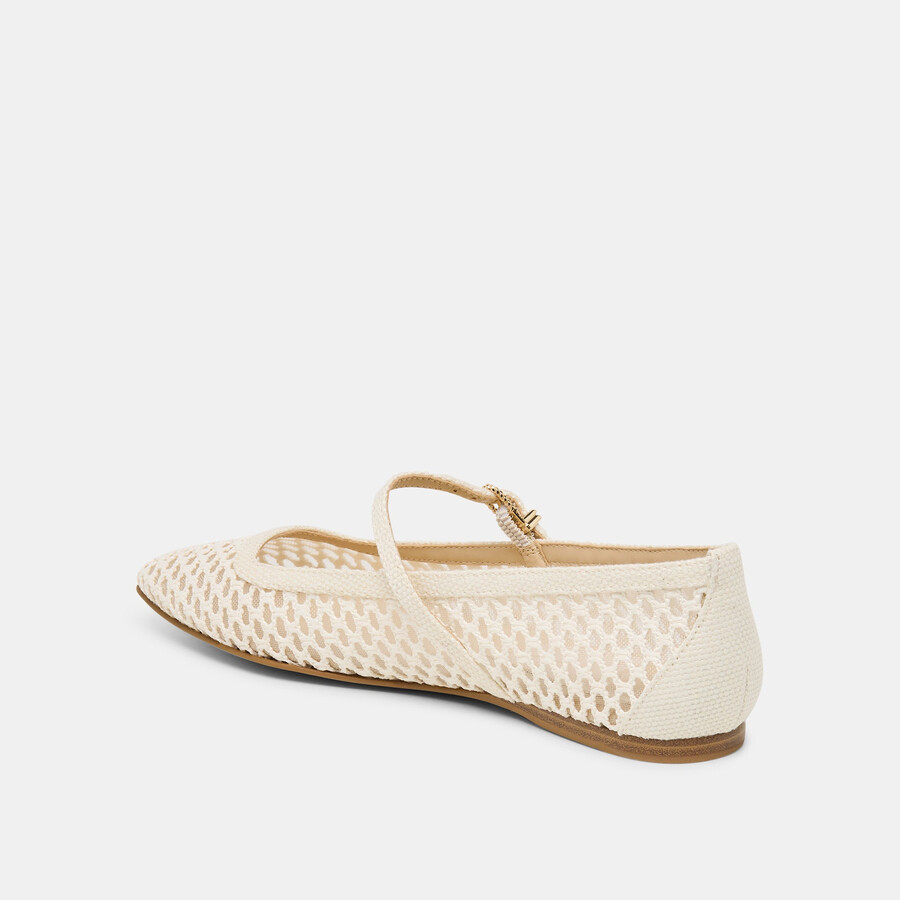 reyes ballerinas weiß gewebtes raffia