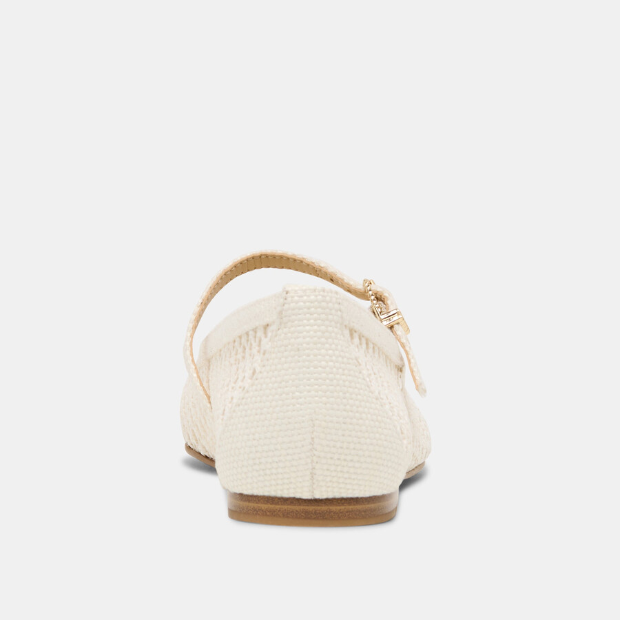 reyes ballerinas weiß gewebtes raffia