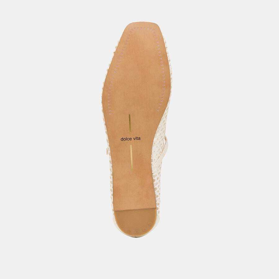 reyes ballerinas weiß gewebtes raffia