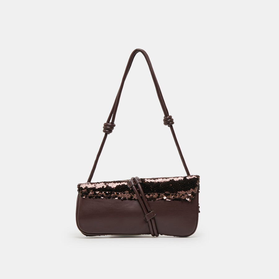 alice schultertasche braun pailletten stella