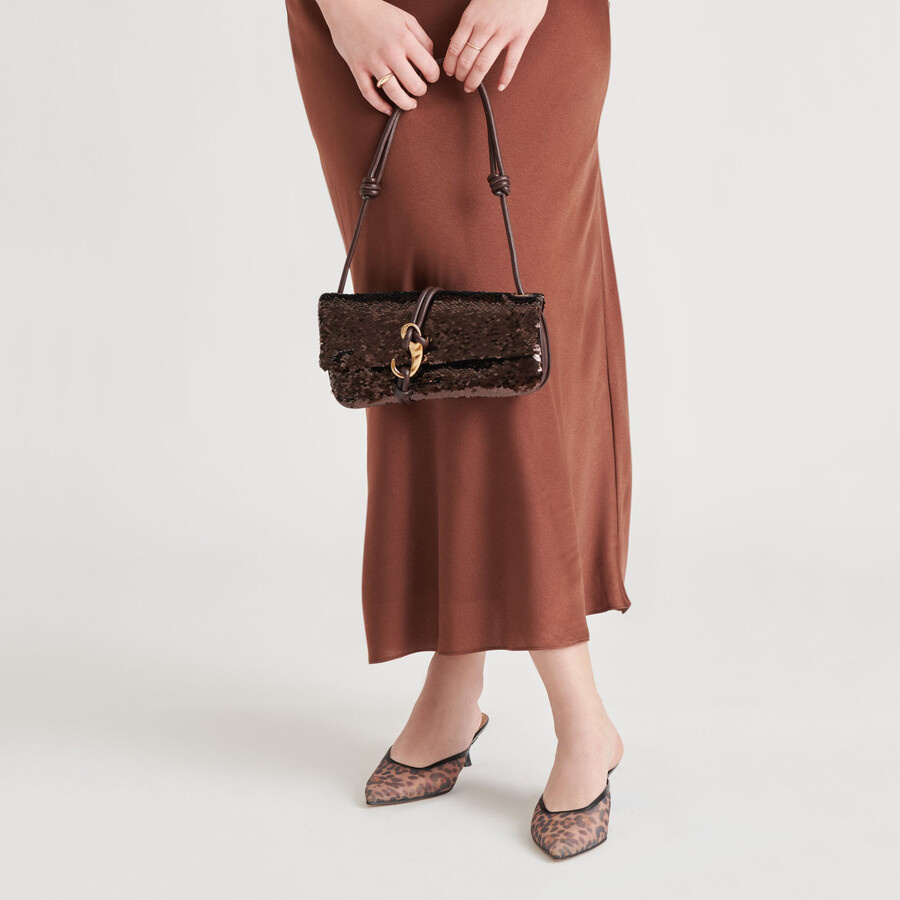 alice schultertasche braun pailletten stella
