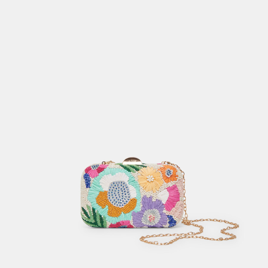 daisy clutch pastellfarben mehrfarbig perlen