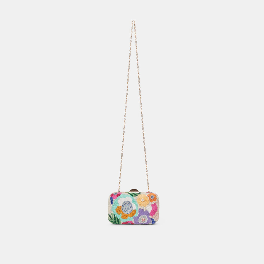 daisy clutch pastellfarben mehrfarbig perlen