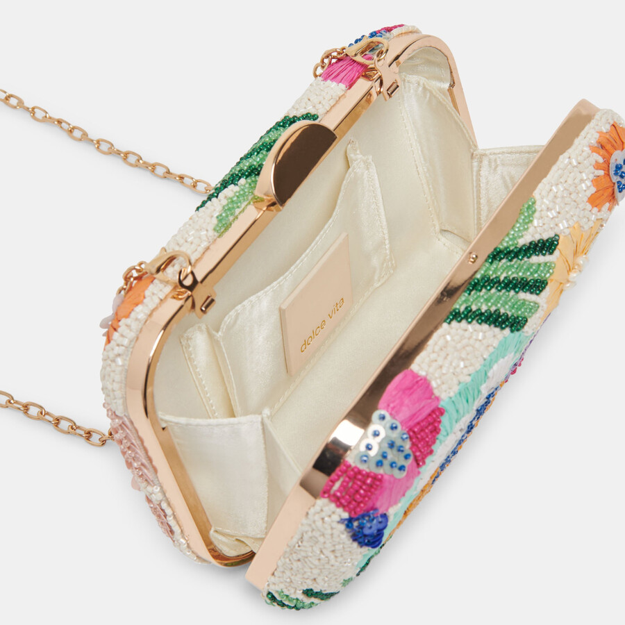 daisy clutch pastellfarben mehrfarbig perlen