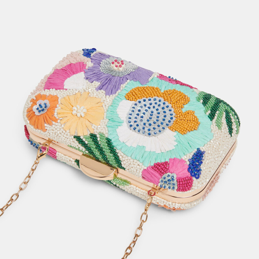 daisy clutch pastellfarben mehrfarbig perlen