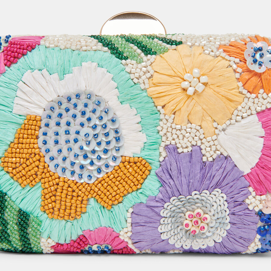 daisy clutch pastellfarben mehrfarbig perlen