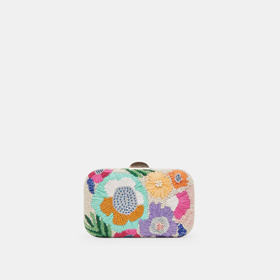daisy clutch pastellfarben mehrfarbig perlen