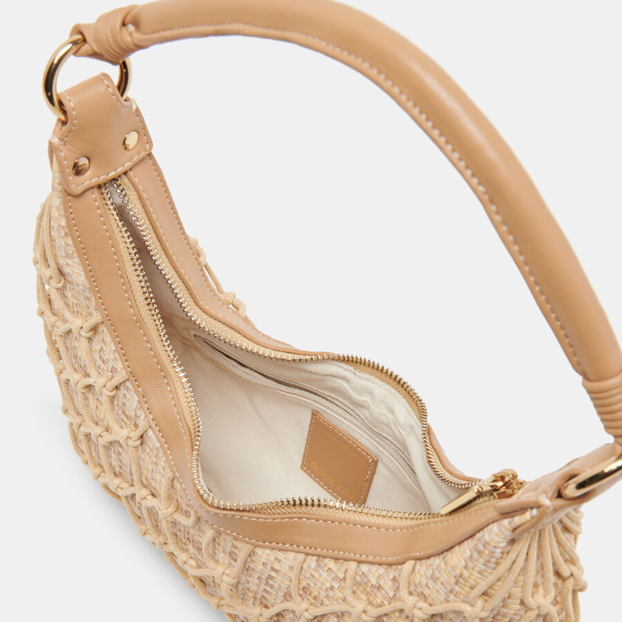 positano schultertasche aus natürlichem raffia