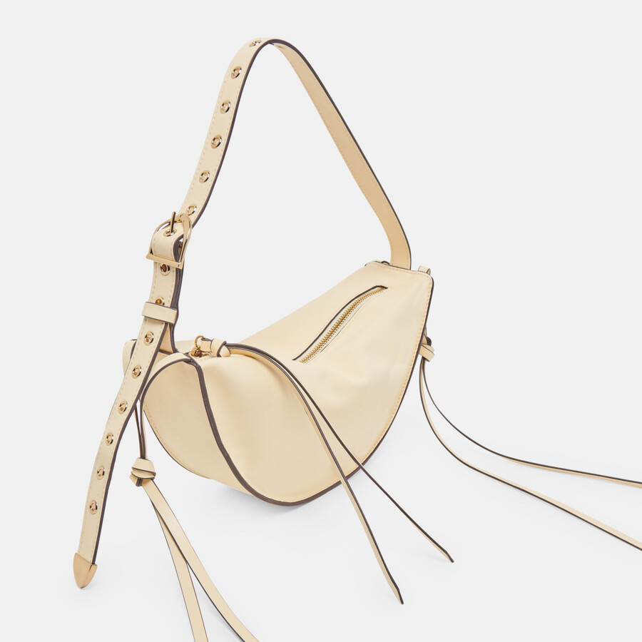 verona schultertasche aus butterfarbenem leder