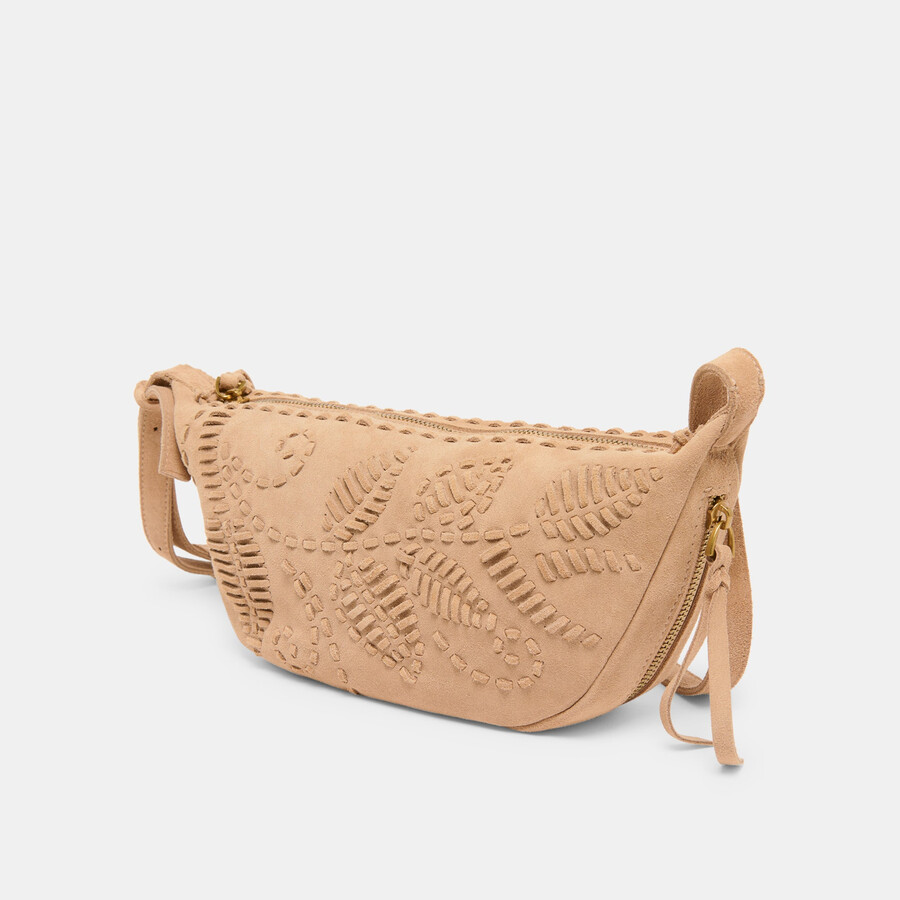 lipari crossbody beige wildleder