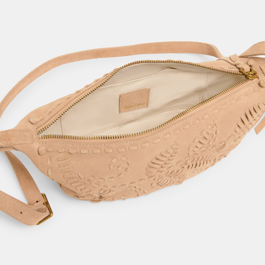 lipari crossbody beige wildleder