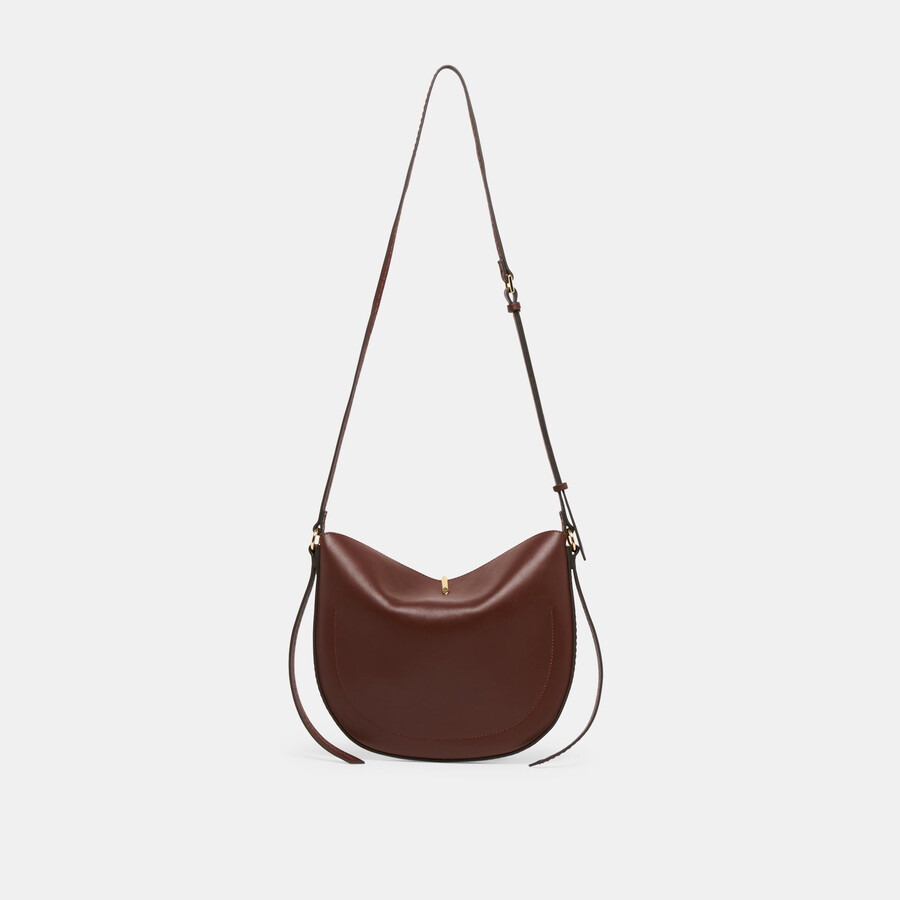 burano crossbody aus braunem leder