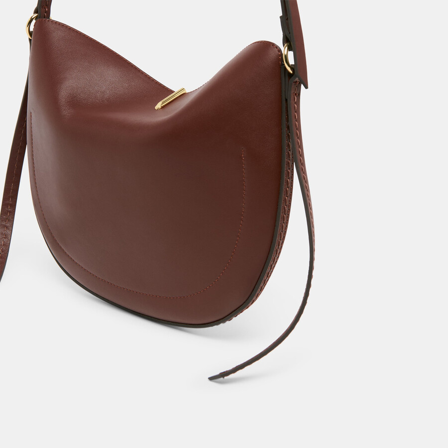 burano crossbody aus braunem leder