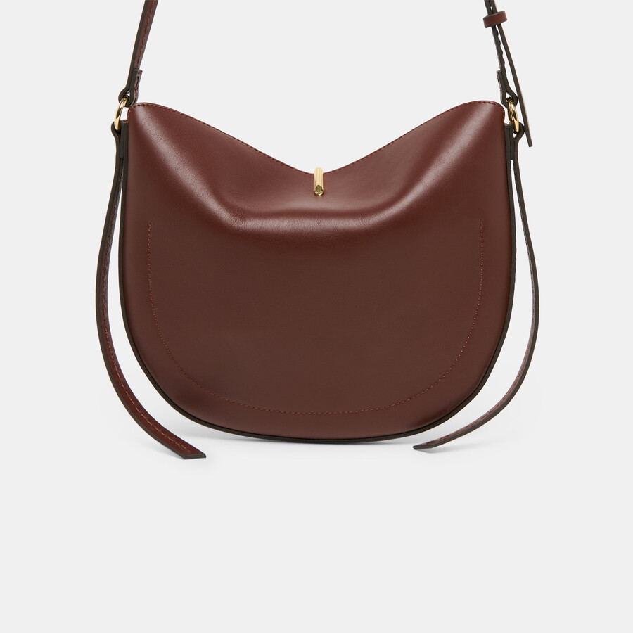 burano crossbody aus braunem leder