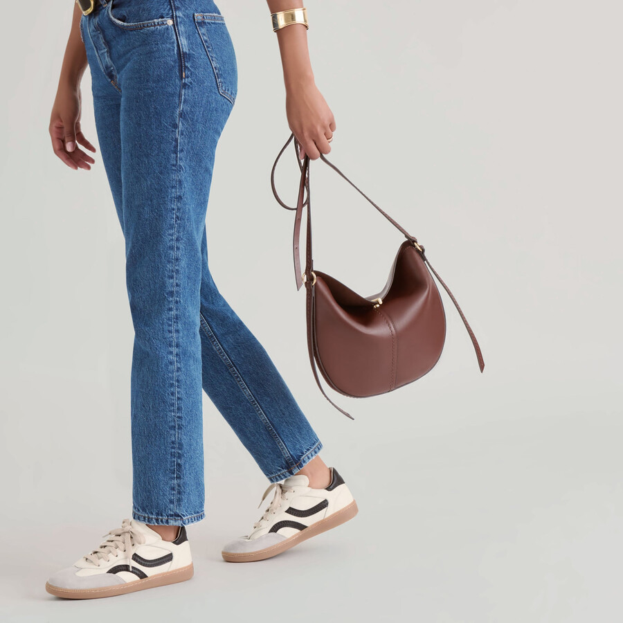 burano crossbody aus braunem leder
