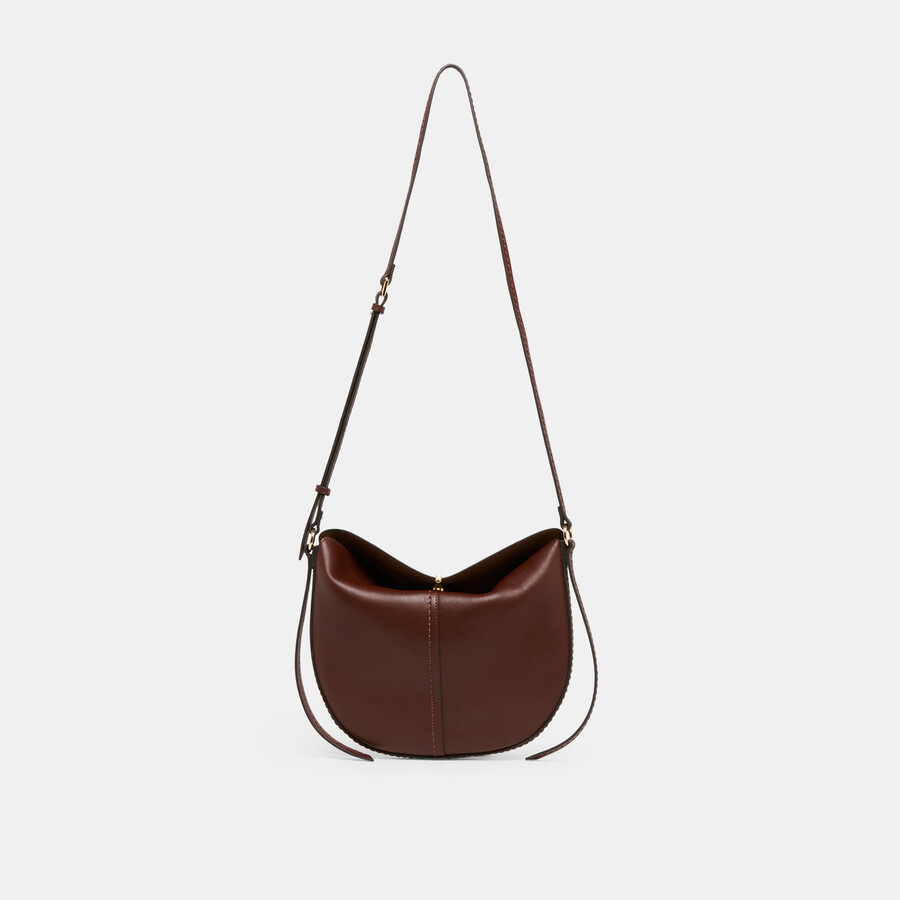 burano crossbody aus braunem leder