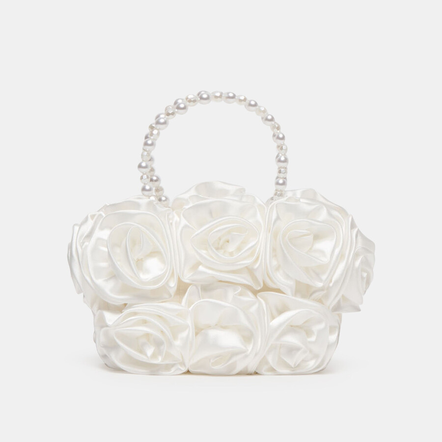aubrey handtasche weißer satin