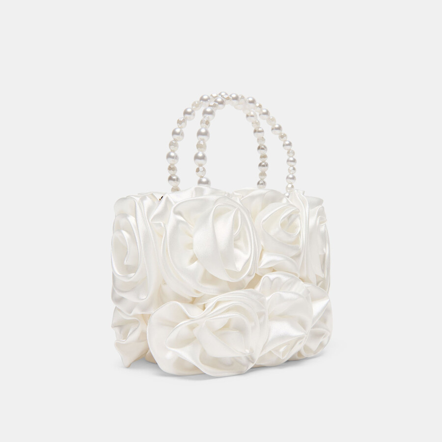 aubrey handtasche weißer satin