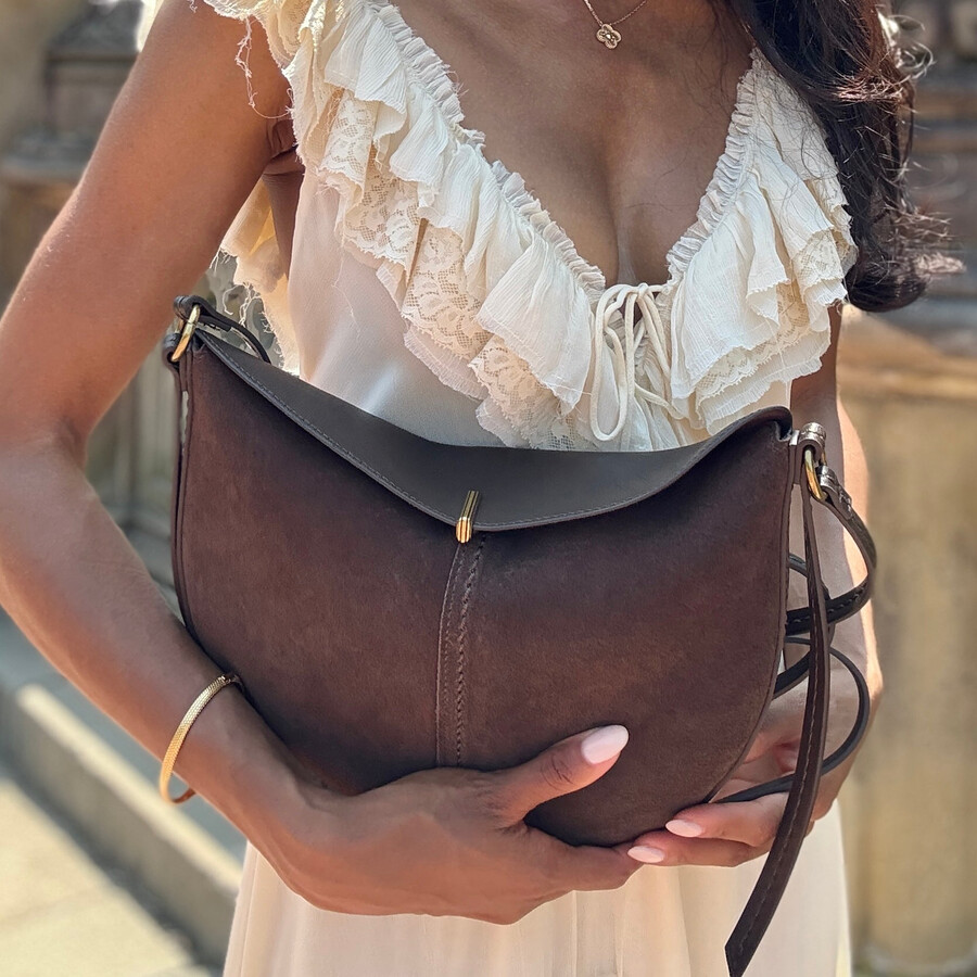 bennett crossbody espresso wildleder