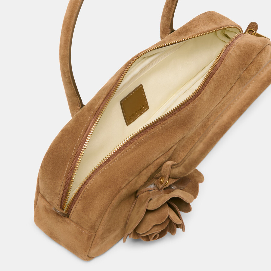 boracay schultertasche aus braunem wildleder