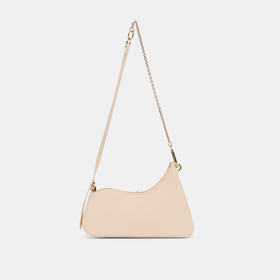 prya umhängetasche creme leder