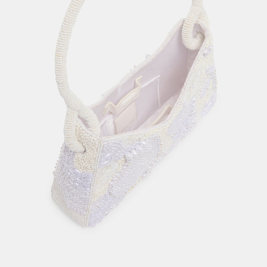 amelia schultertasche mit perlenbesatz