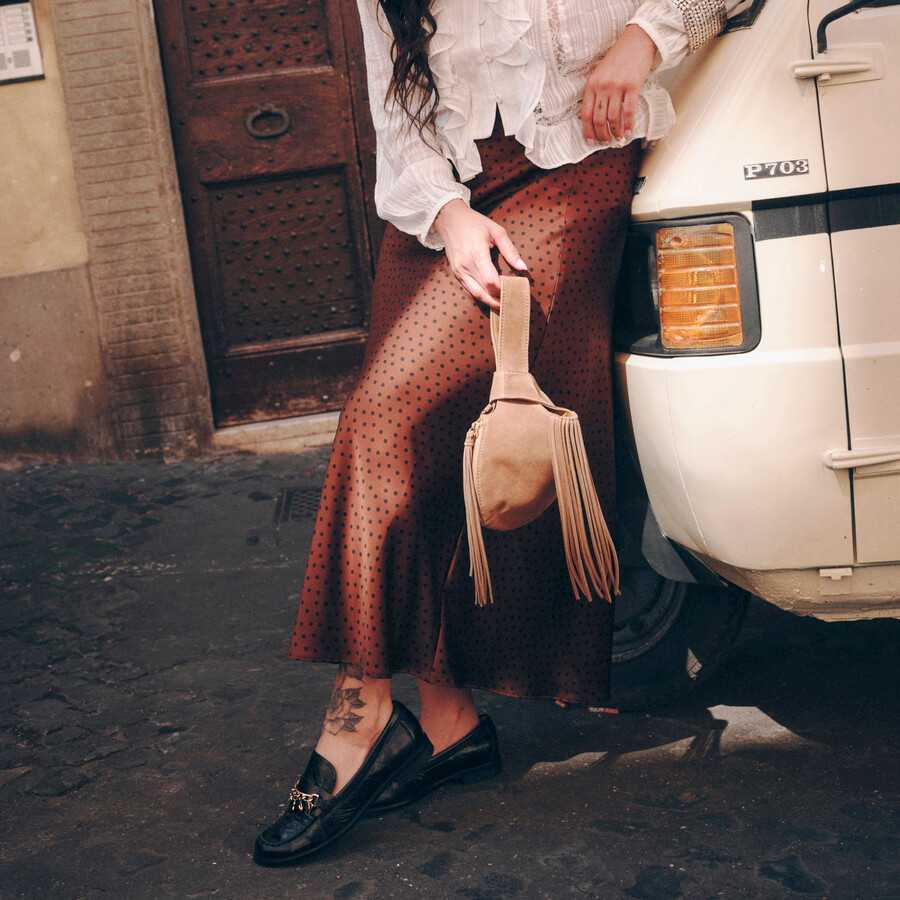 zury handtasche kamel-wildleder