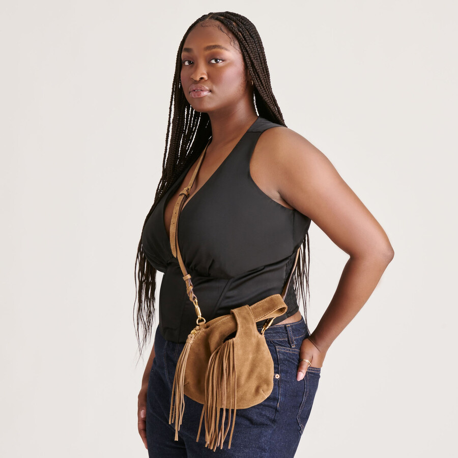 zury handtasche kamel-wildleder