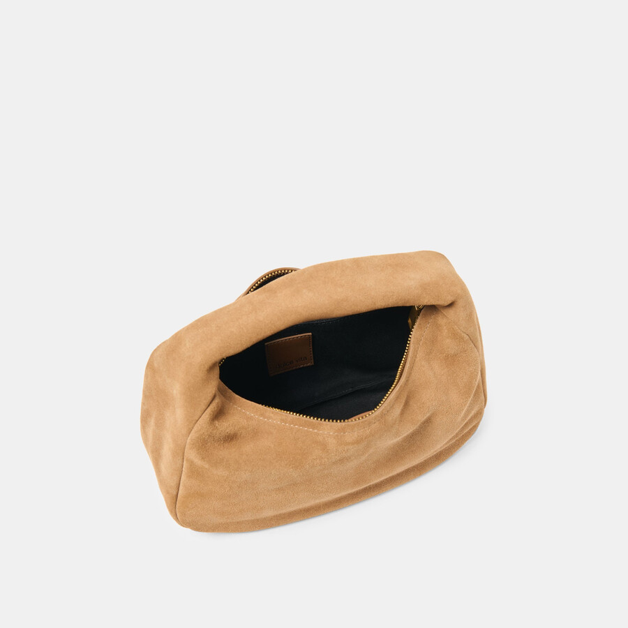 frankie handtasche aus braunem wildleder