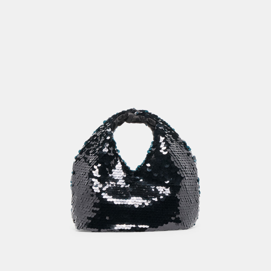 dahlia pailletten-handtasche schwarz