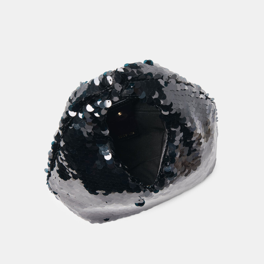 dahlia pailletten-handtasche schwarz